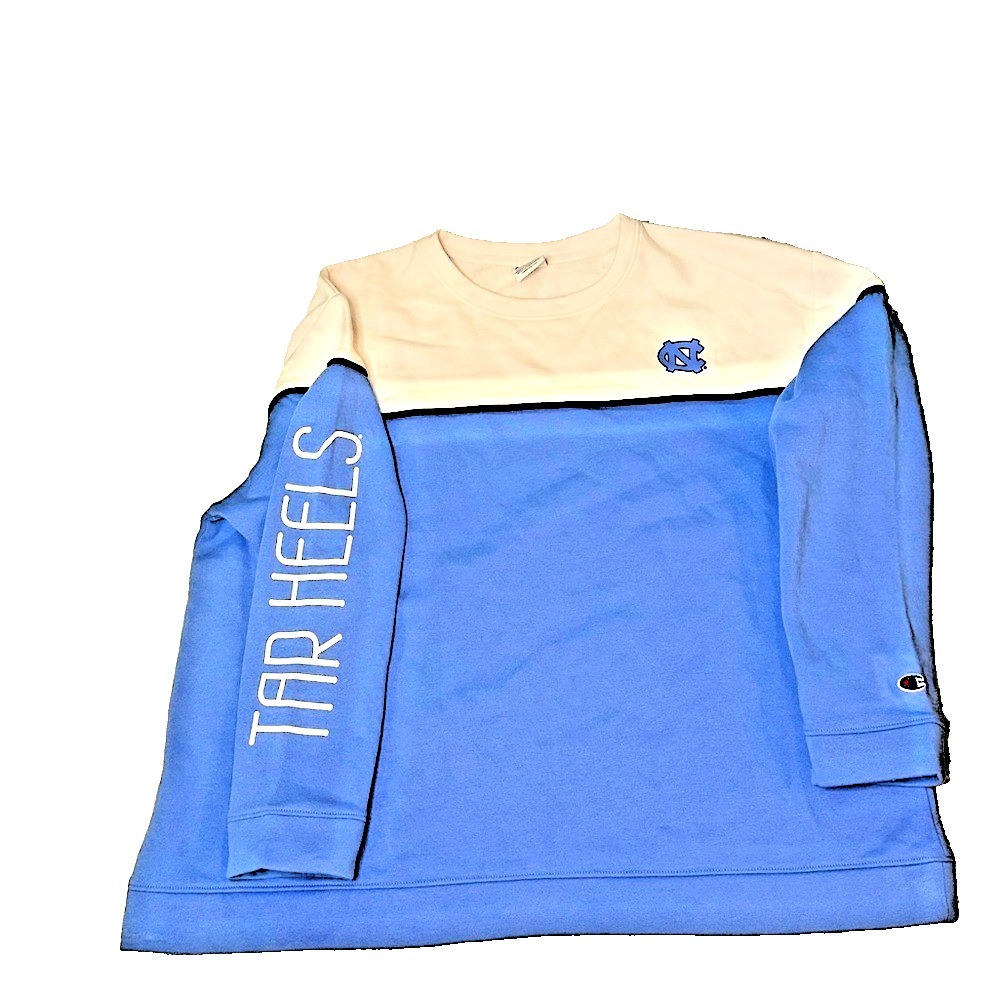 Champion Tar Heels  Blue and White Sweatshirt Sz 2XL‎